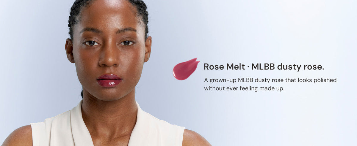 Mirror Glazed Peptide Tinted Lip Oil - Rose Melt shade