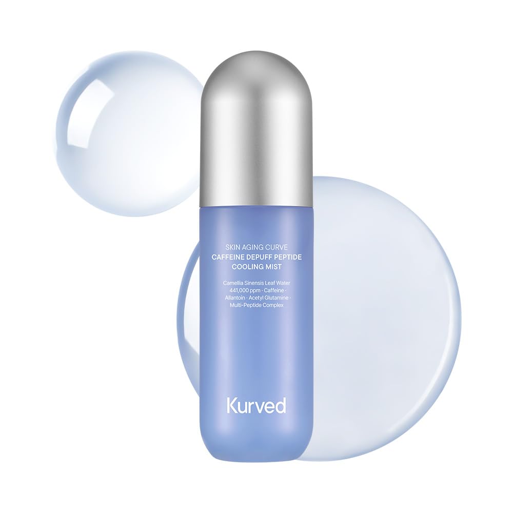 Kurved SKIN AGING CURVE CAFFEINE DEPUFF PEPTIDE COOLING MIST, 100 mL / 3.38 fl oz - main product image